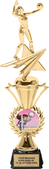 Volleyball Insert Holder Radiance Riser Trophy [TPWSBR-i-VB]