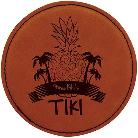 Rawhide Round Leatherette Coaster [CSTJCI-272]