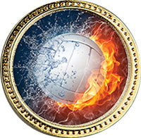 Volleyball Round Insert Pin [P78RI-VB1]