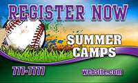 Baseball 3 x 5 Vinyl Banner- Sunset [VB-BS-SNT-35]
