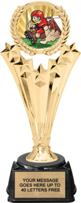 5 Star Wreath Color Insert Trophy on Synthetic Regal Base [TRGi-M505]