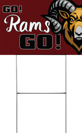 Ram Mascot Yard Sign - 18 x 12 inch [YS1812-MSCT-RAM]