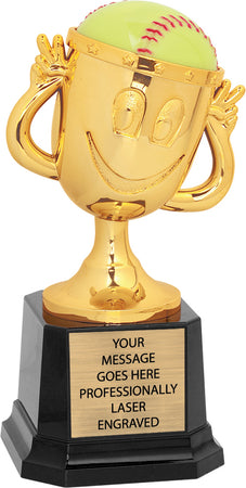 Softball Happy Cup Trophy - 6" [THC104-SB]