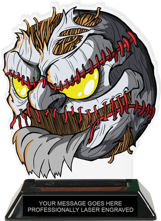Exclusive Baseball Zomball Colorix-T Acrylic Trophy - 6.25 inch [TACR6-ZMBL-BS-Q]
