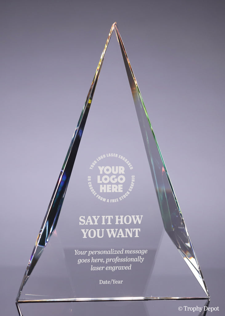 Prismatic Crystal Triangle Award - 10 inch [KT917-10]
