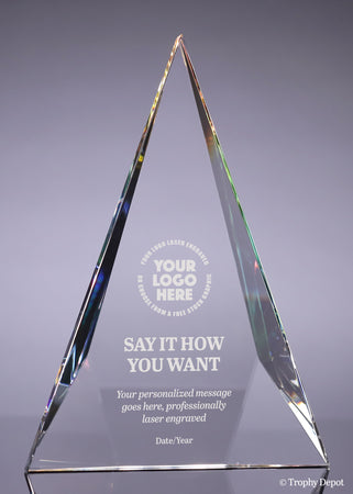 Prismatic Crystal Triangle Award - 10 inch [KT917-10]