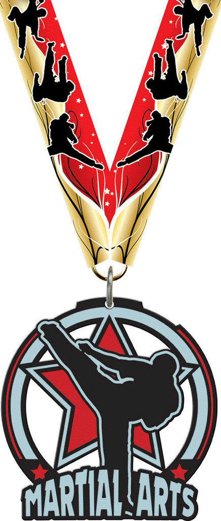 2.5" Martial Arts Glow Medal [MGLW2-MA]