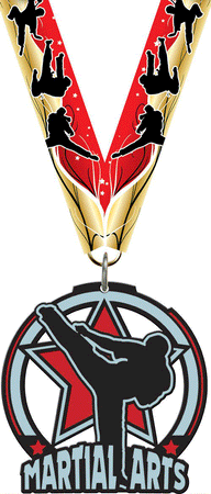 2.5" Martial Arts Glow Medal [MGLW2-MA]