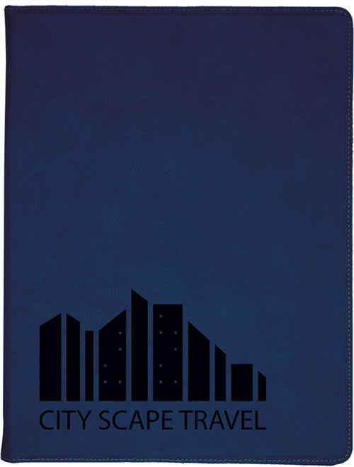 Blue Leatherette Portfolio with Notepad [PJ912-347]