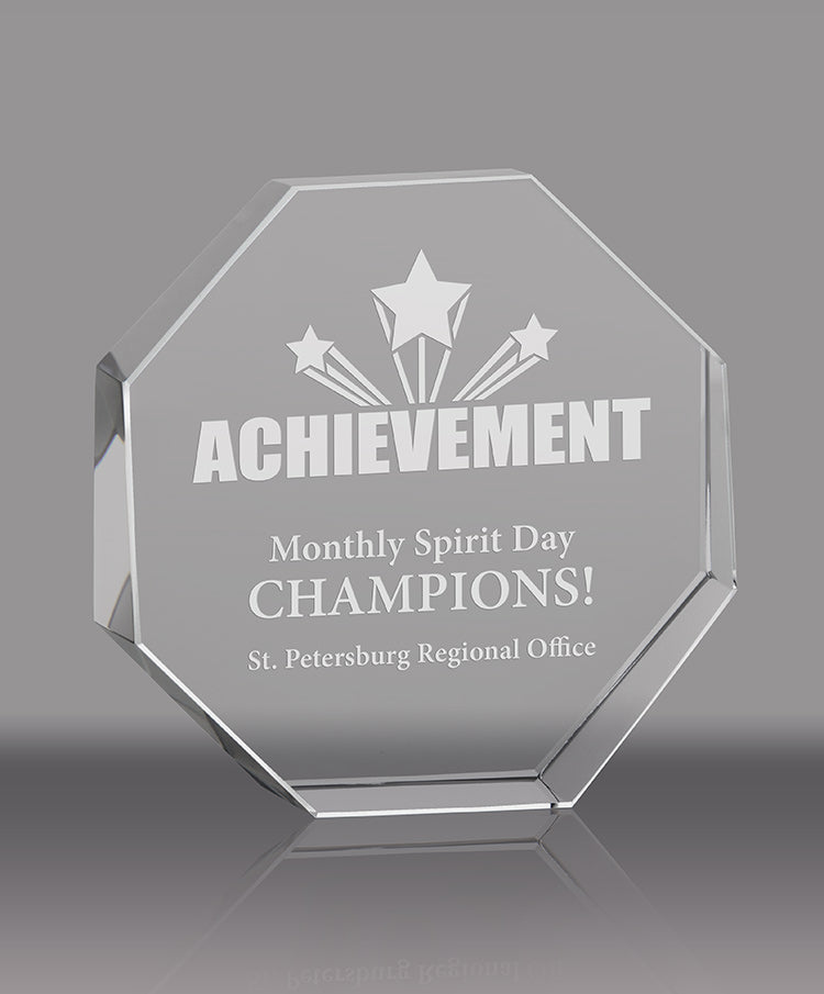 Crystal Octagon Wedge Award [CFOCT-5-X]
