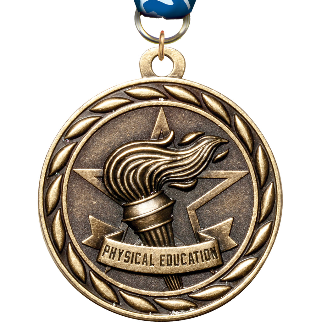 2" Physical Education Scholastic Medal- Gold [MM3KN2-PE]