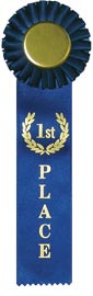 1st Place Single Streamer Rosette Ribbon [R10R1-1st]