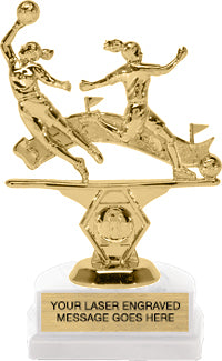 Soccer Stadium Sport Double Action Trophy - Female [TSSDA6-SCF]
