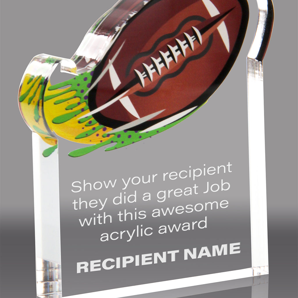 Football Splatters Acrylic Awards