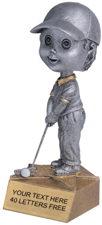 Golf Bobblehead Jr. Resin Trophy - Male [BHJR-GLM]