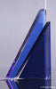 Optical Crystal Peak Award with Blue Corner Base 10.75