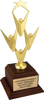 Gold Team Victory Trophy on Wood Veneer Base [TWPVG]