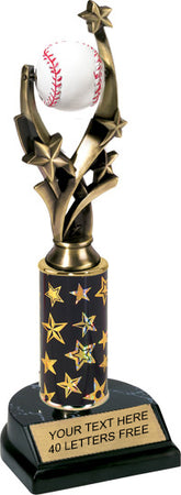 Baseball Spinning Resin Ball Trophy [TS7T10-BS]