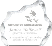 Clear Acrylic Iceberg Award - 7 x 8 inch [AIB8C]