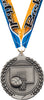 2.75 in Basketball Wreath Framed Medal- Silver [M311-BK-S]