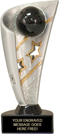 Bowling Banner Resin 3D Sport Trophy [RJBAN7-BW]