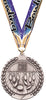 2.75 in Bowling Wreath Framed Medal- Silver [M311-BW-S]