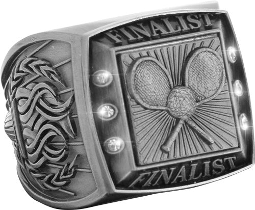Finalist Championship Ring with Activity Insert-Tennis Silver [RGSJ-S-FIN-TN]