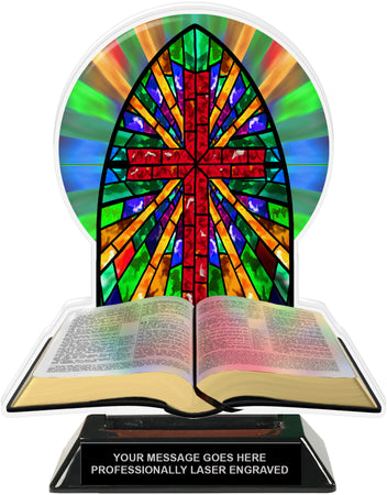 Stained Glass Religion Colorix-T Acrylic Trophy- 8.25 inch [TACR8-RL2-Q]