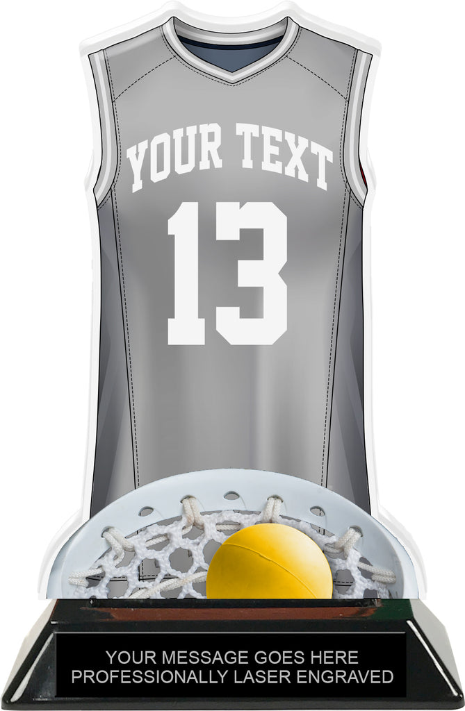 Lacrosse Female Jersey Colorix-T Acrylic Trophy- Gray [TACR7-JSY-LC-GRY-F-Q]