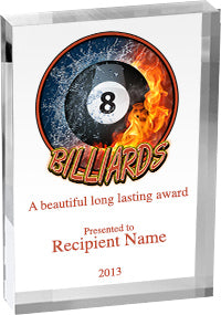 Billiards Vibrix Acrylic Award [ACB46V-BL]