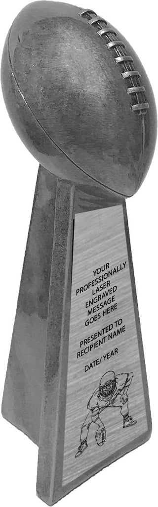 Antique Silver Football Resin Award - 10.25 inch [RFTB-201]
