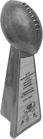 Antique Silver Football Resin Award - 10.25 inch [RFTB-201]