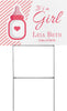 Birth Announcement Girl Yard Sign - 18 x 12 inch [YS1812-BRT-F]
