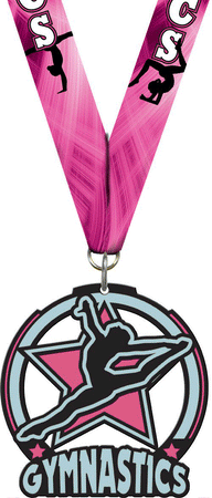2.5" Gymnastics Glow Medal [MGLW2-GF]