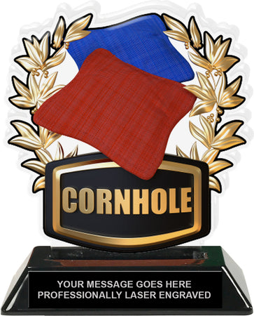 Cornhole Colorix-T Acrylic Trophy - 6.25 inch [TACR6-CRNHL-Q]