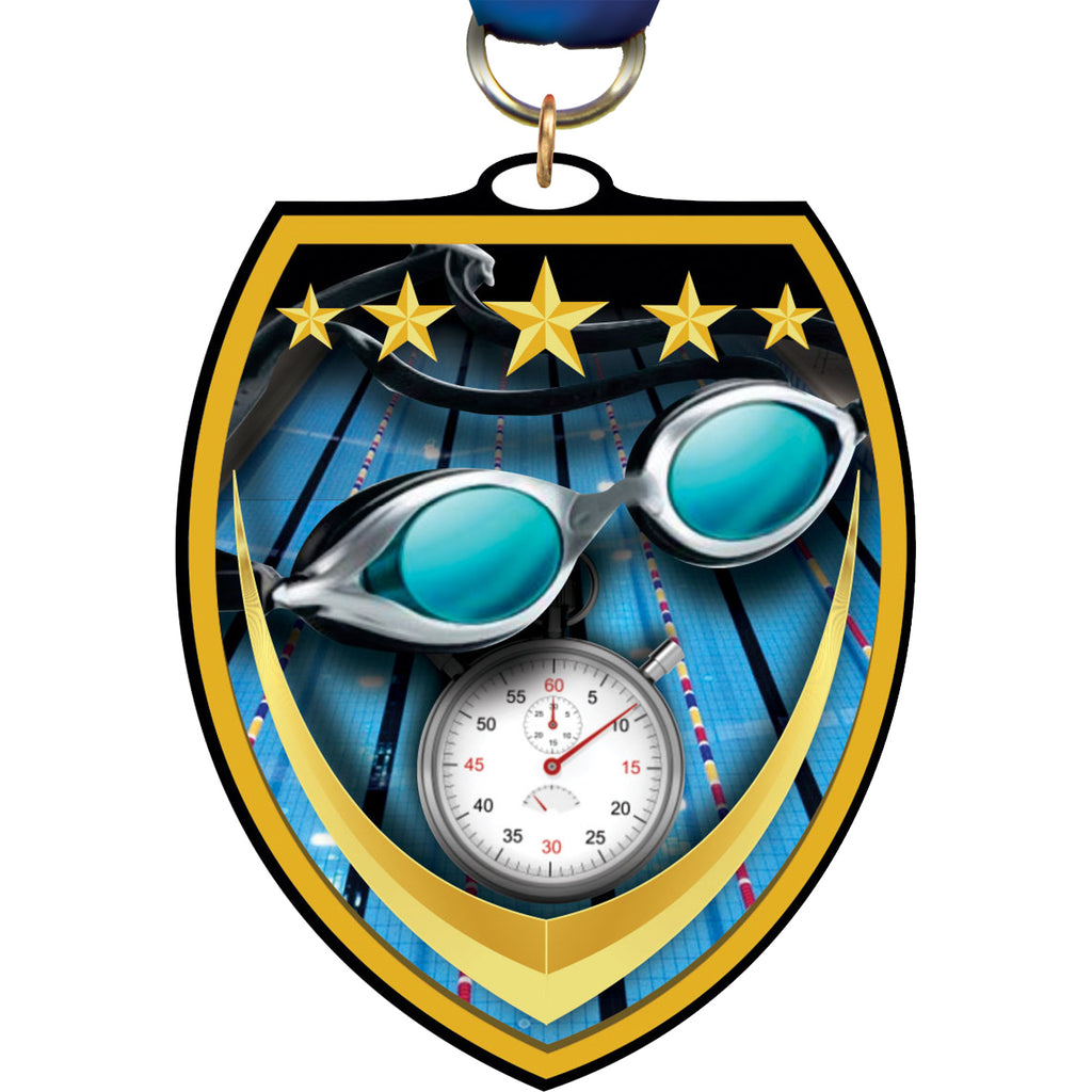 3.25" Swimming VibraBurst Medal [MSVB3-SW]