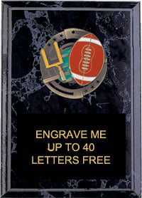 6"x8" Football Dimensional Color Plaque [PEM6-FB]