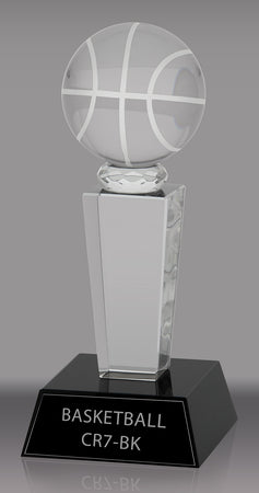 Crystal Basketball Award- 7 inch [CR7-BK-X]