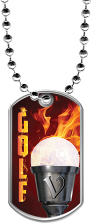 Golf Flaming Torch Dog Tags [DTFLM-GL-107]