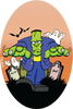 Halloween- Frankenstein Oval Insert [OV-1924]