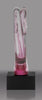 Twisted Pink Heart Art Glass [AGJ64-9]