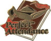 Star Student Award Pins- Perfect Attendance [PSS-24]