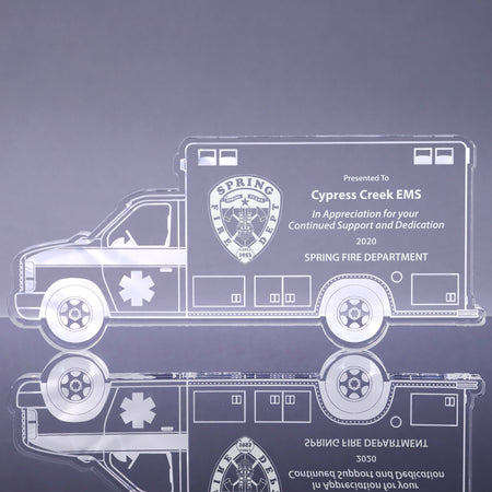 Ambulance Acrylic Award - 11 inch [AAMB7511-Q]