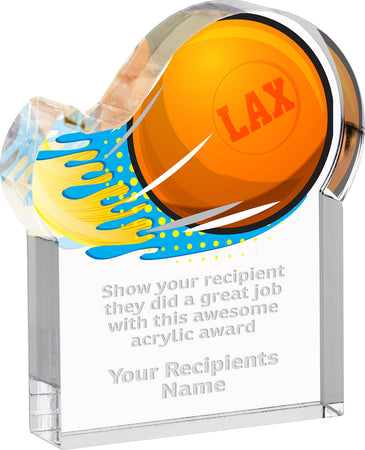 Lacrosse Splatters Acrylic Award- 5x6 inch [ASLM-56-LC-Q]