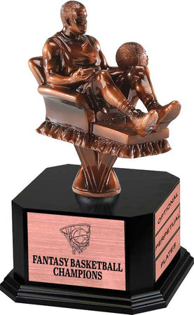 Bronze Finish Armchair Fantasy Basketball Sculpture on Monument Base [MBAF-FBK-9-B]