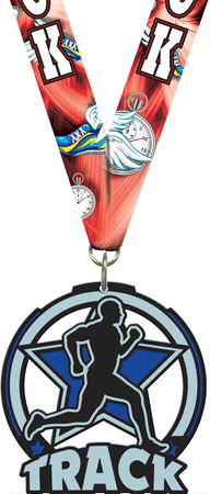 2.5" Track Male Glow Medal [MGLW2-TKM]