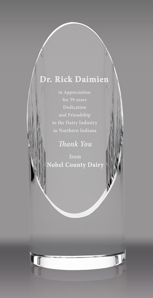 Optical Crystal Cylinder Award - 6.5 inch [CFCCO-6-X]