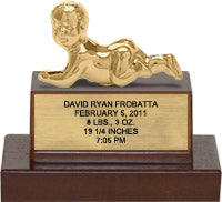 Baby Figure on Wood Base Trophy [TWB-BBY]