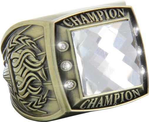 Championship Ring with Clear Center Stone- Gold [RGSJ-G-CHMP-CLR]