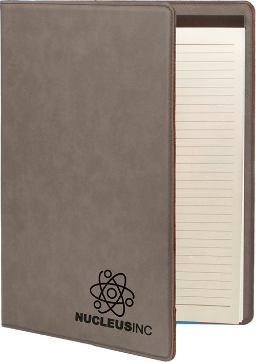 Gray Mini Leatherette Portfolio [MPJ79-388]